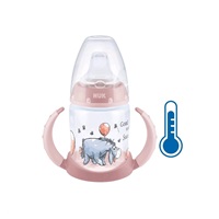 Baba tanuló itatópohár NUK Mici mackó hőmérséklet jelzővel 150 ml rózsaszín