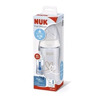 NUK FC+Temperature Control cumisüveg 300 ml BOX-Flow Control szívófej white