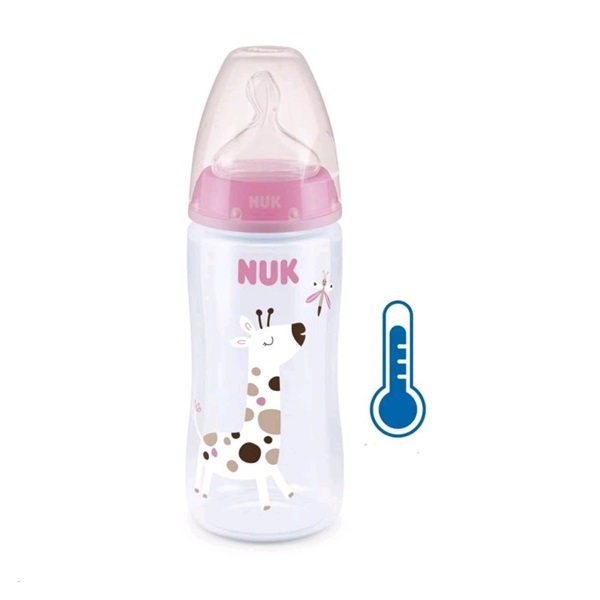 NUK FC+Temperature Control cumisüveg 300 ml BOX-Flow Control szívófej pink