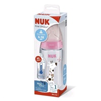 NUK FC+Temperature Control cumisüveg 300 ml BOX-Flow Control szívófej pink