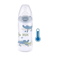 NUK FC+Temperature Control cumisüveg 300 ml BOX-Flow Control szívófej blue