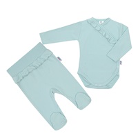 2-részes baba együttes New Baby Stripes jégkék