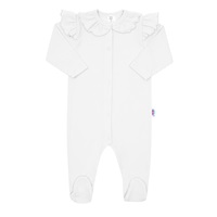 Baba pamut kezeslábas New Baby Stripes fehér