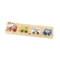 Fa fogantyús formaberakó puzzle Viga Autók