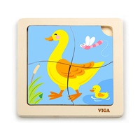 Fa képes kirakó puzzle Viga 4 db kacsa
