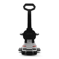 Zenélő bébitaxi vezetőrúddal Baby Mix RACER fehér (a csomagolás sérült)