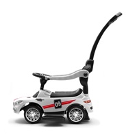 Zenélő bébitaxi vezetőrúddal Baby Mix RACER fehér (a csomagolás sérült)