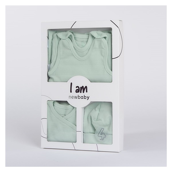 4-részes baba együttes újszülötteknek New Baby I AM menta