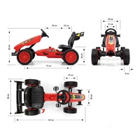 Go-kart Milly Mally Rocket pedálos gyerek gokart piros