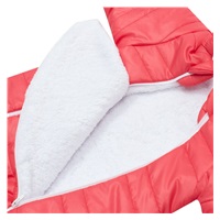 Téli kezeslábas kapucnival és fülekkel New Baby Pumi red raspberry