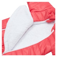 Téli kezeslábas kapucnival és fülekkel New Baby Pumi red raspberry