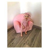 Gyermek fotel Velvet New Baby Felhőcske rózsaszín