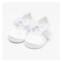 Baba szatén balettcipők New Baby fehér 0-3 h