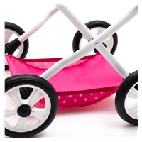Játék babakocsi New Baby COMFORT rózsaszín pöttyös