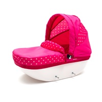 Játék babakocsi New Baby COMFORT rózsaszín pöttyös