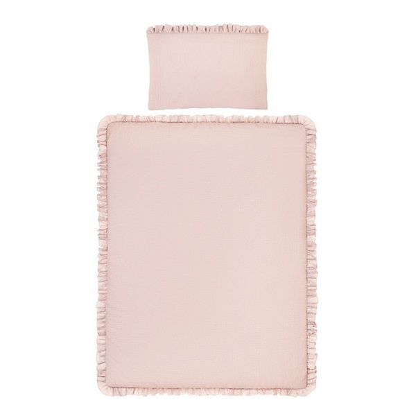 Muszlin ágynemű szett kiságyba Belisima Muszlin 90/120 old pink