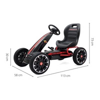 Go-kart Milly Mally Abarth pedálos gyerek gokart fekete