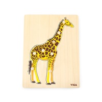 Gyermek fa puzzle Montessori Viga Zsiráf