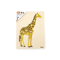 Gyermek fa puzzle Montessori Viga Zsiráf