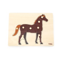 Gyermek fa puzzle Montessori Viga Ló