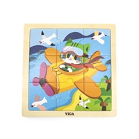 Fa képes kirakó puzzle Viga 9 db Repülőgépek