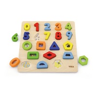 Fa puzzle Viga Számok és formák
