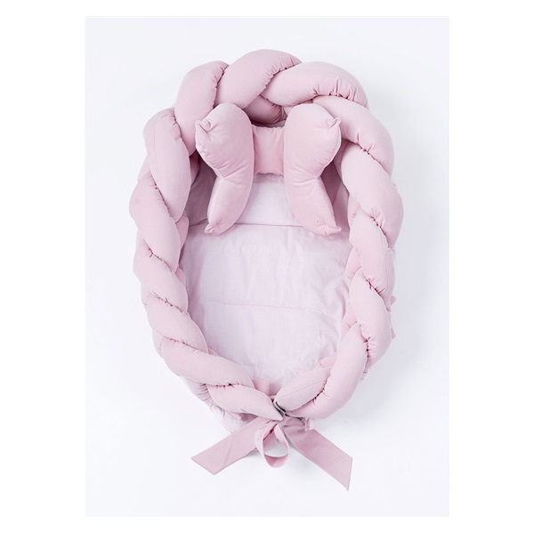 Fonott babafészek kisbabák számára Velvet Belisima pink