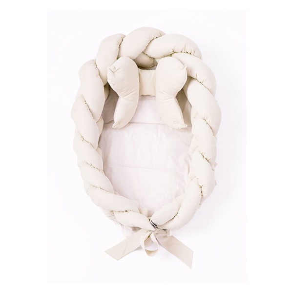 Fonott babafészek kisbabák számára Velvet Belisima beige