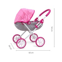 Játék babakocsi babáknak Milly Mally Dori Prestige Pink