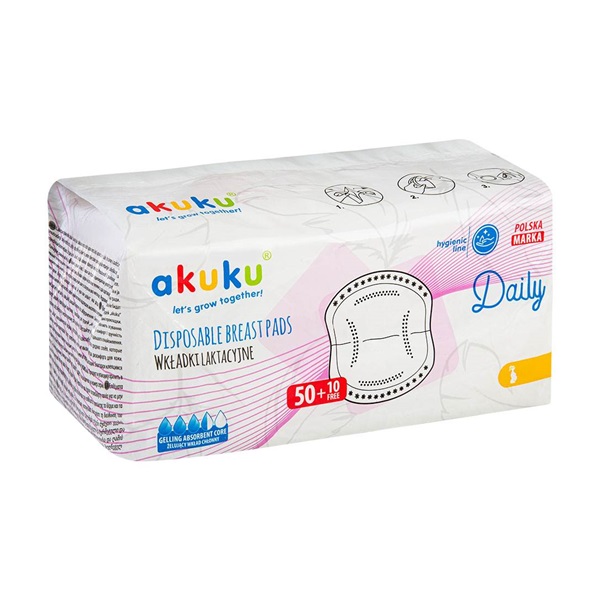 Szoptatós melltartó betét Akuku 60 db