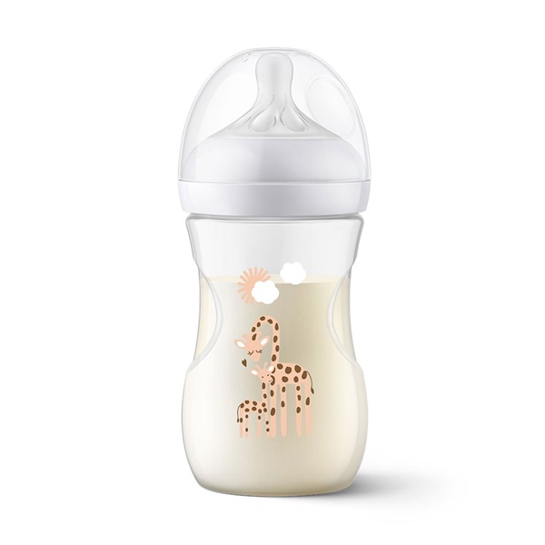 Baba cumisüveg Avent Natural Response 260 ml zsiráf