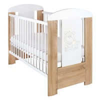 Gyerek kiságy New Baby Maci csillaggal standard tölgy