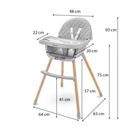 Etetőszék Baby Mix Freja wooden dark grey