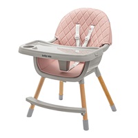 Etetőszék Baby Mix Freja wooden dusty pink