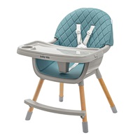 Etetőszék Baby Mix Freja wooden dusty green