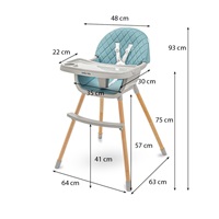 Etetőszék Baby Mix Freja wooden dusty green