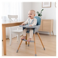 Etetőszék Baby Mix Freja wooden dusty green