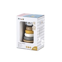 Fa építő készlet piramis gyermekeknek Viga Pingvin