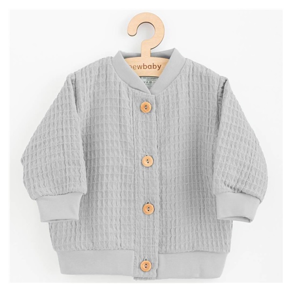 Baba muszlin kabátka New Baby Comfort clothes zsálya szürke