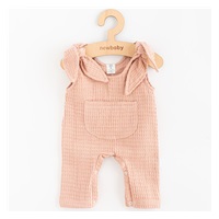 Baba muszlin kantáros nadrág New Baby Comfort clothes rószasín