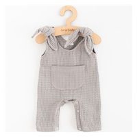 Baba muszlin kantáros nadrág New Baby Comfort clothes szürke