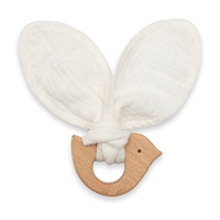 Baba rágóka madárral  New Baby Bird white