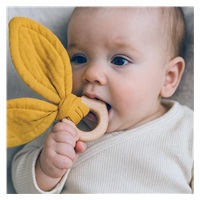 Baba rágóka madárral New Baby Bird mustard