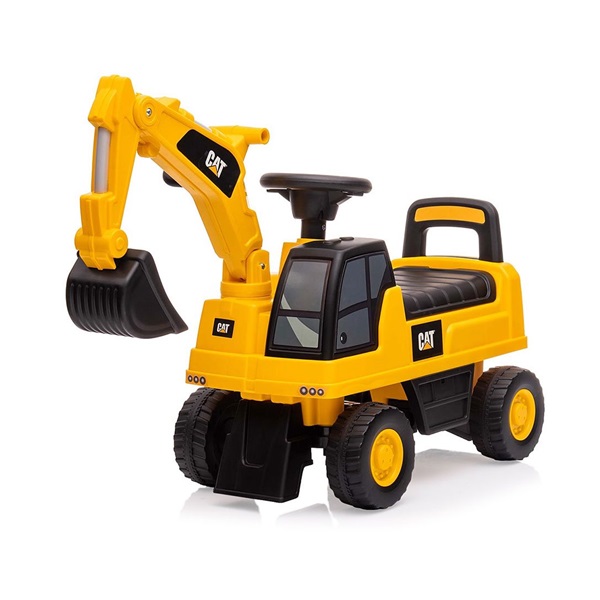 Gyermek zenélő bébitaxi kotró CAT Excavator Milly Mally sárga