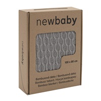 Bambusz kötött takaró New Baby mintával 100x80 cm grey
