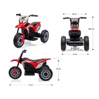 Elektromos kismotor Milly Mally Honda CRF 450R piros