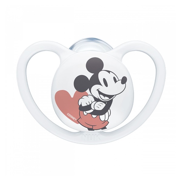 Baba cumi Space NUK 6-18h Disney Mickey Mouse fehér