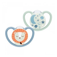 Baba cumi  NUK Space Nights 6-18h 2 db/BOX fiú