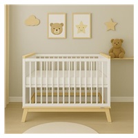 Gyerekágy leesésgátlóval New Baby MARCUS 120x60 cm fehér/természetes