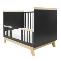 Gyerekágy leesésgátlóval New Baby MARCUS 120x60 cm grafit/természetes